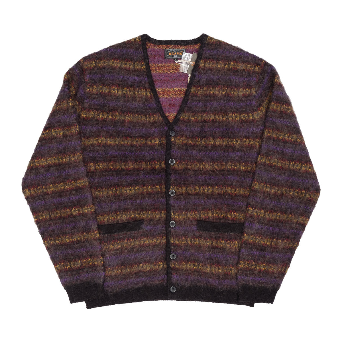 Double Jacquard Fair Isle Cardigan in Wool Mohair Blend – Vestis